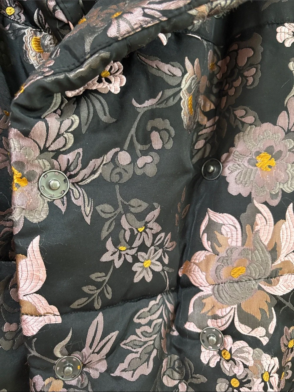 Free People Oversized Jacquard Puffer Floral Jacket, Size M